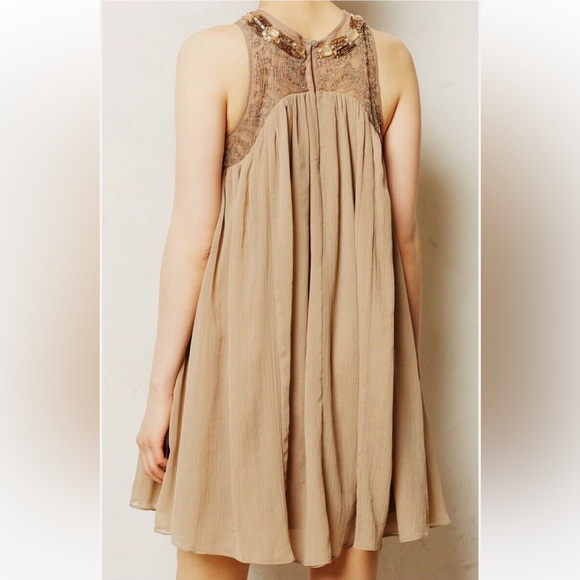 Anthropologie Moulinette Soeurs Mini Dress with Beaded Neckline - Picture 2 of 12